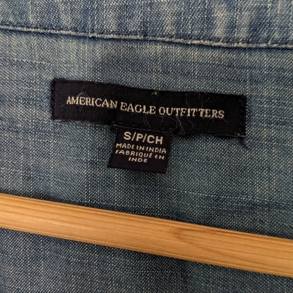 American Eagle Denim Lace Up Shirt Dress - Picture 7 of 13